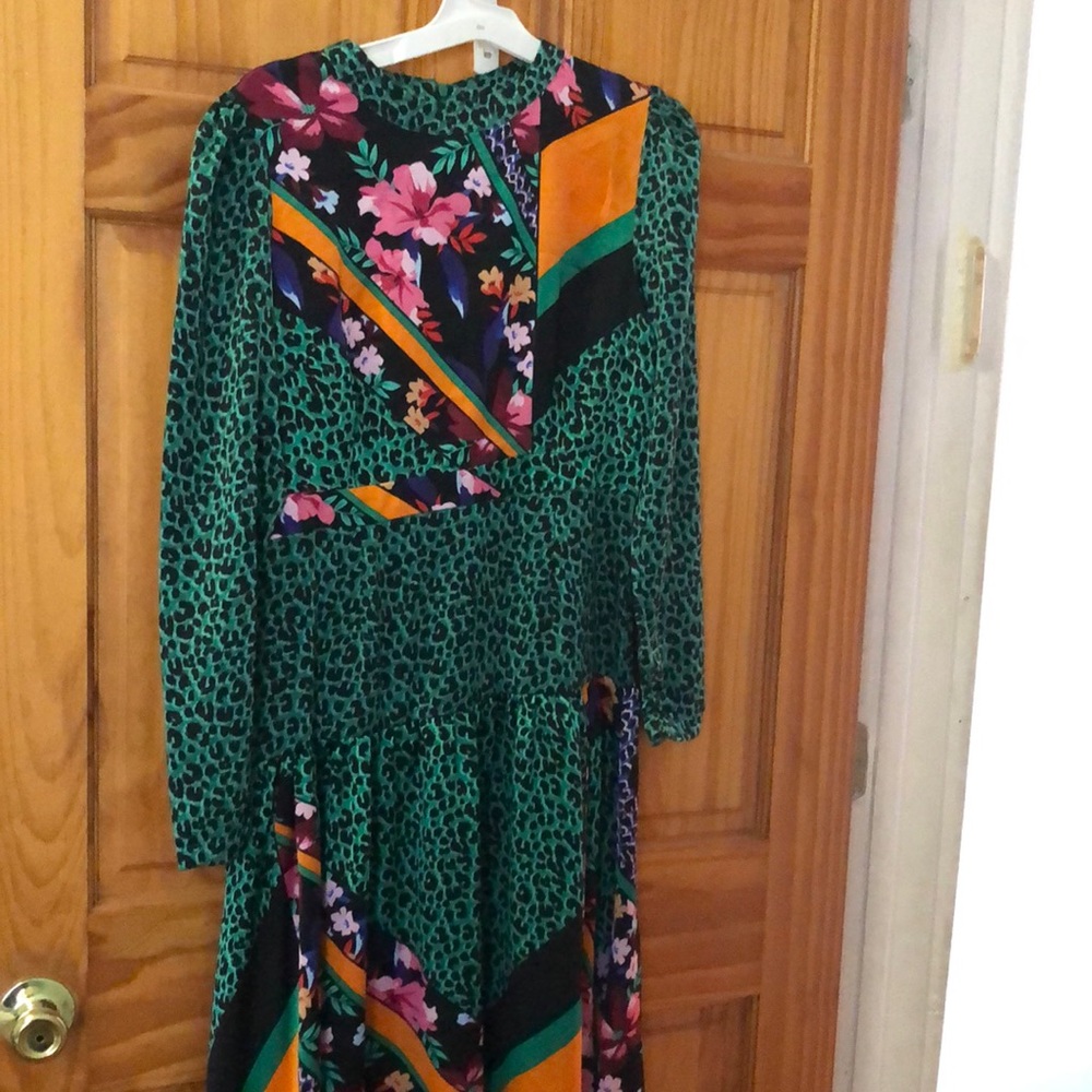 ASOS Patchwork leopard and floral dress